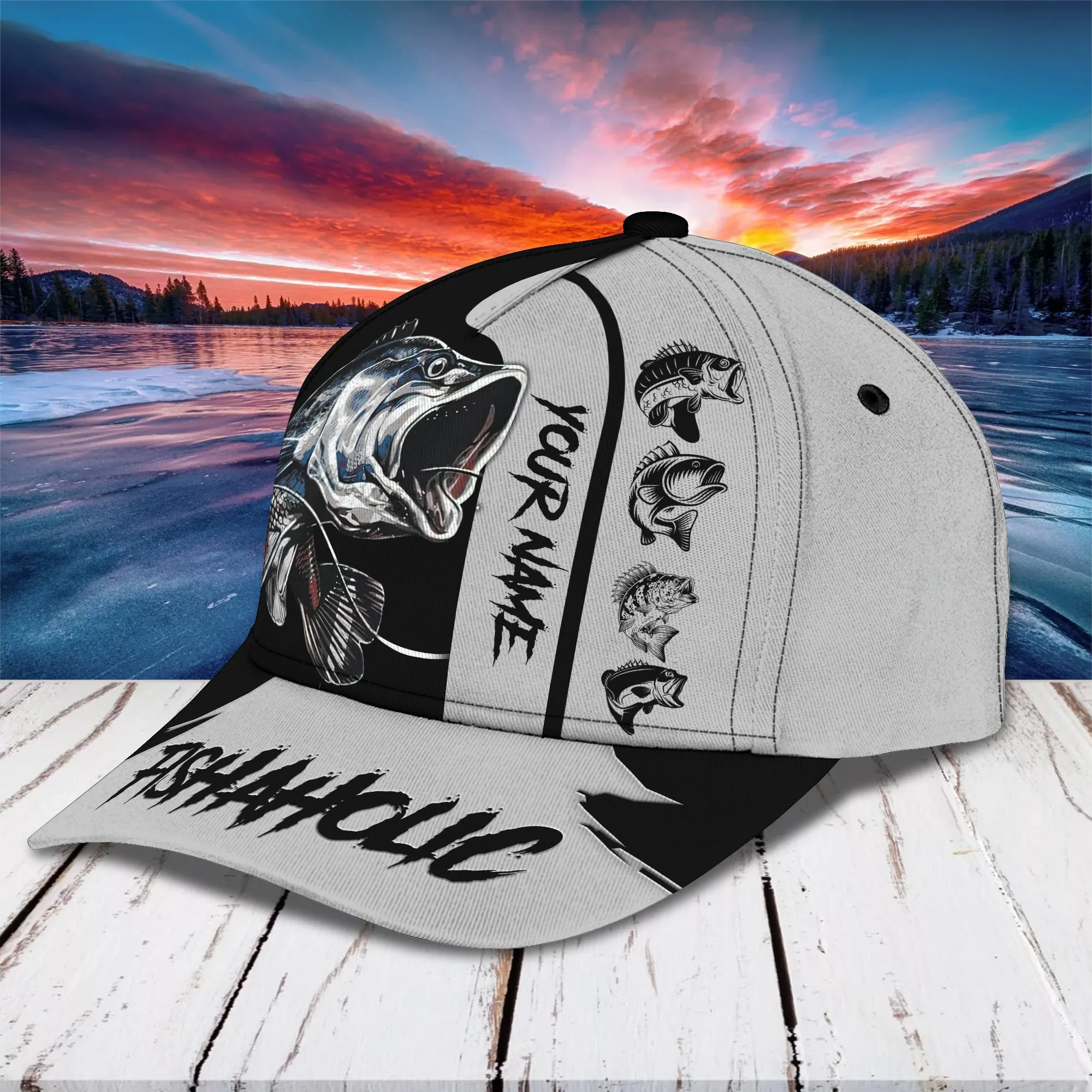 Fishaholic - Personalized Name Cap - Lta98 39