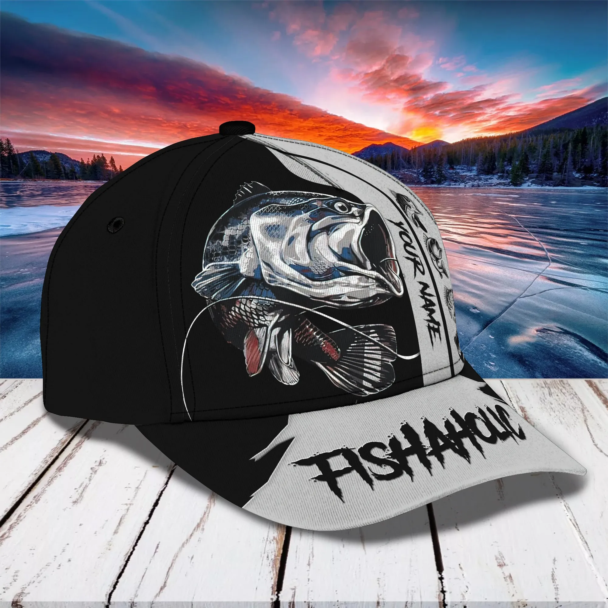 Fishaholic - Personalized Name Cap - Lta98 39