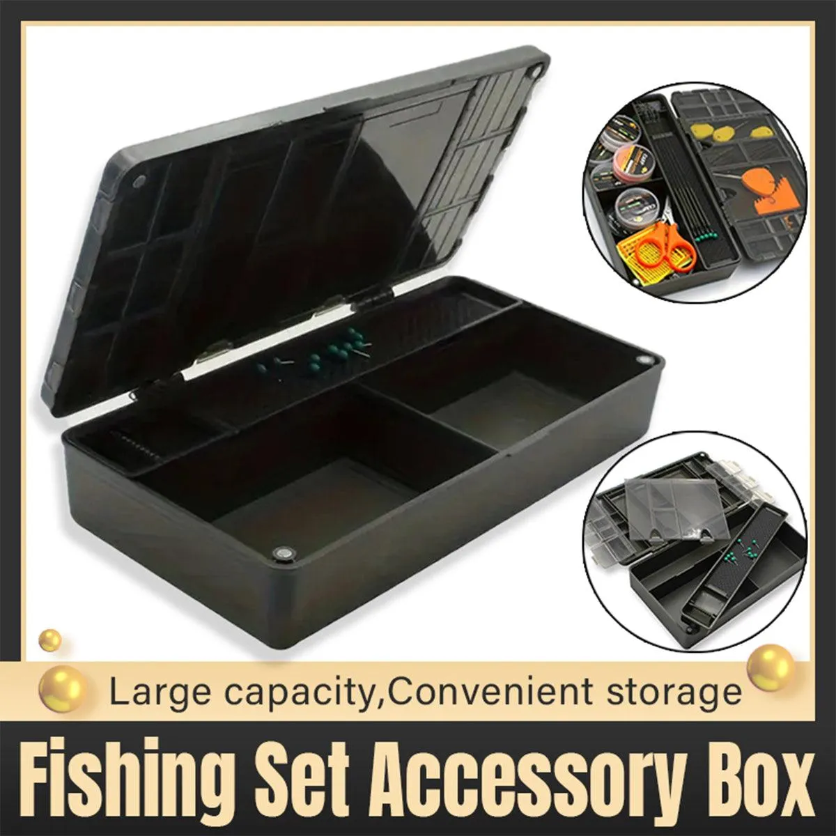 Fishing Accessories Multifunctional Storage Box Tackle Organizer Case Waterproof