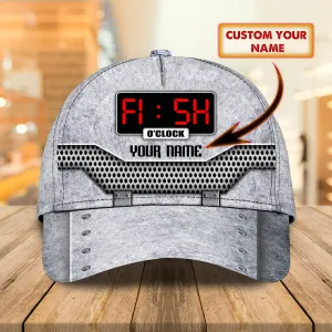 Fishing Clock - Personalized Name Cap - Boom