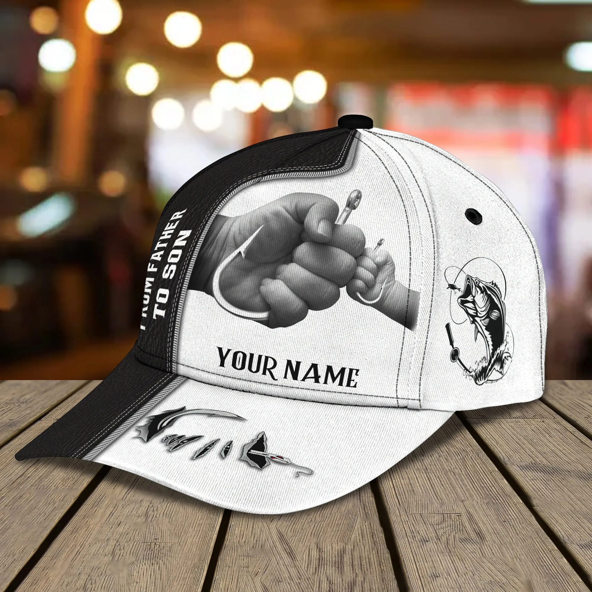 Fishing from Father to Son - Personalized Name Cap - HN95