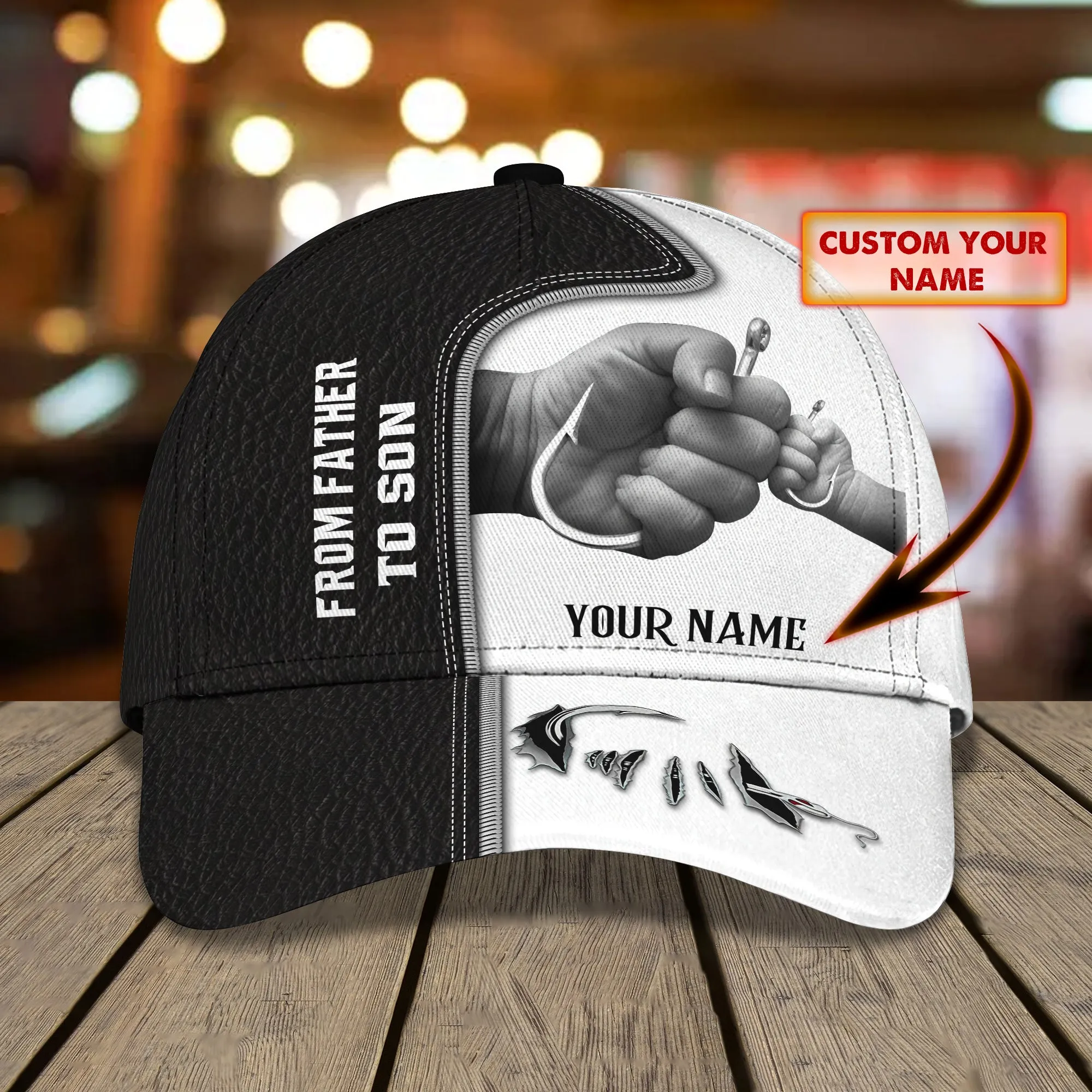 Fishing from Father to Son - Personalized Name Cap - HN95