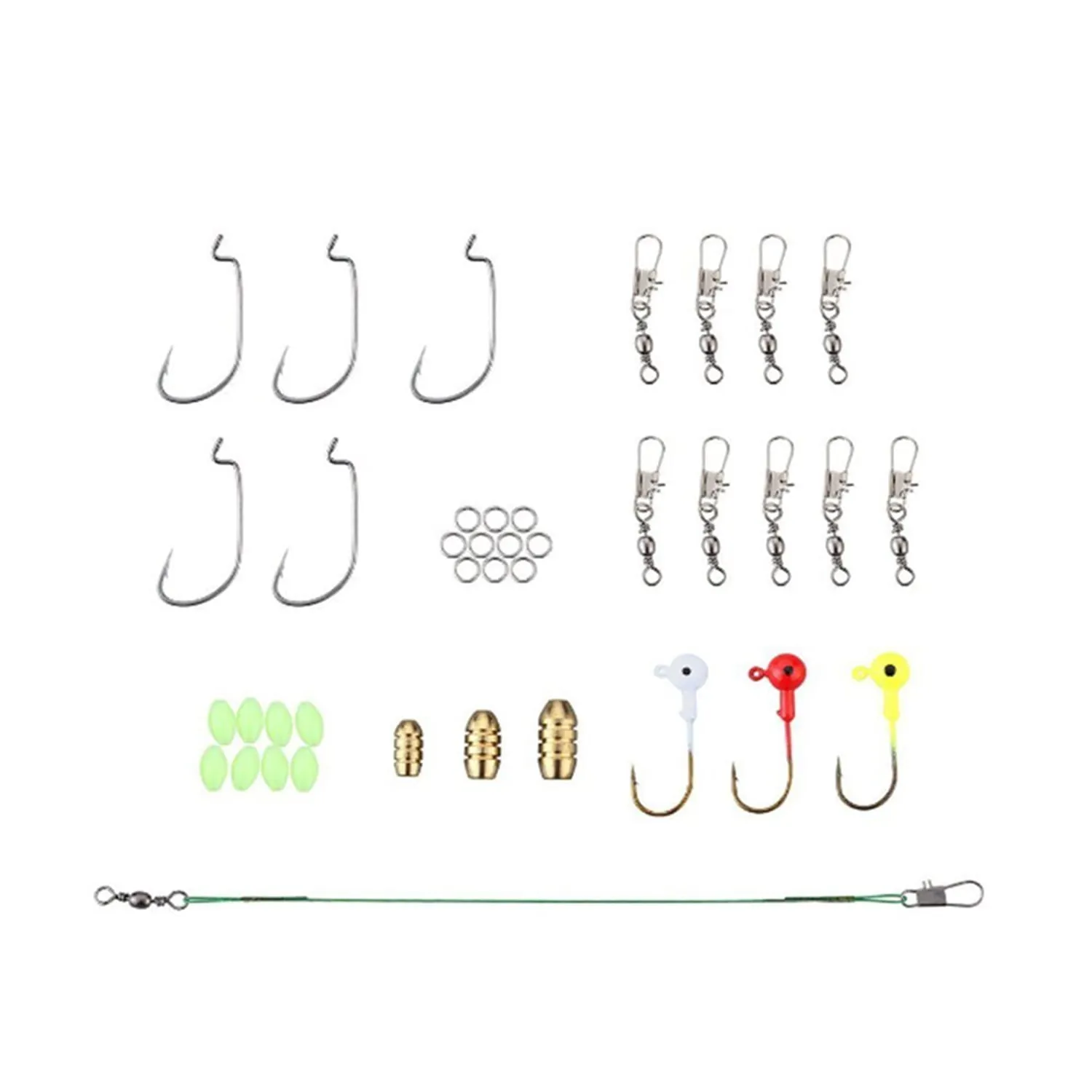 Fishing Lures Assorted Starter Set with Tackle Box, Include Frog Minnow Popper Pencil Crank Spoon Spinner Maggot Shrimp Baits Swivels for Freshwater Trout Bass Salmon