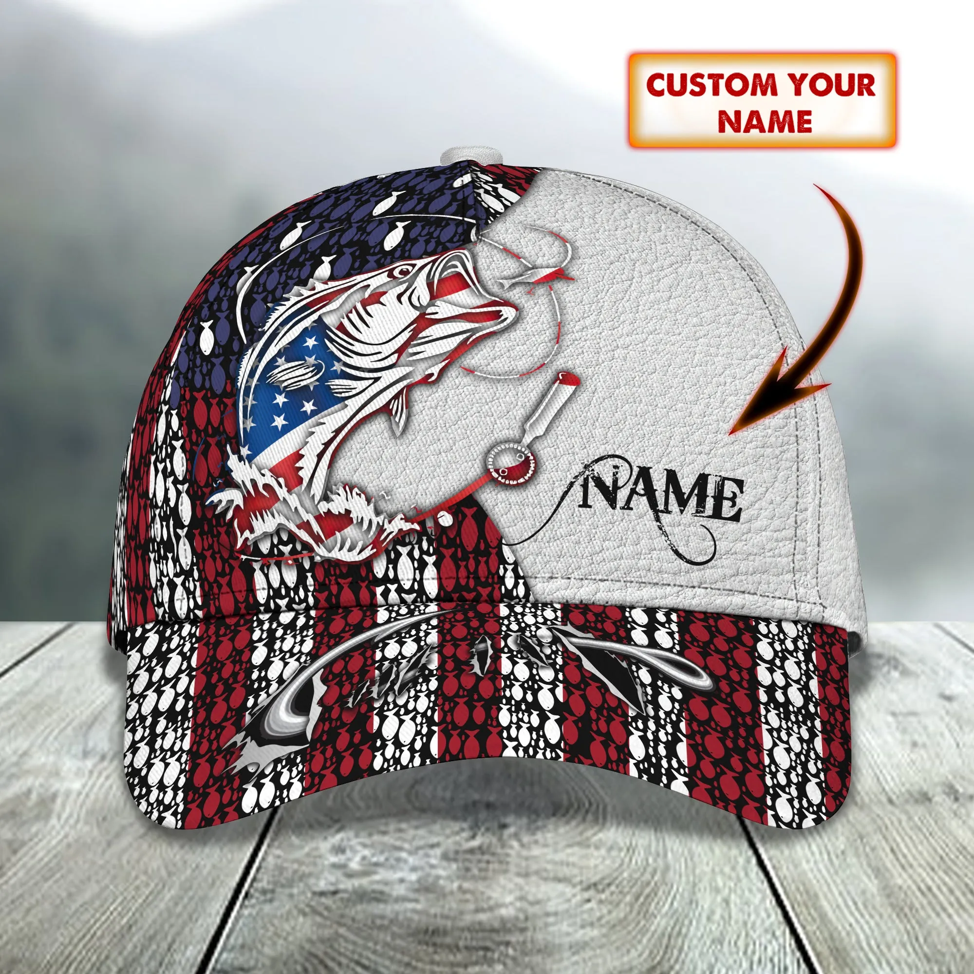 Fishing - Personalized Name Cap - Loop - H9h3-361
