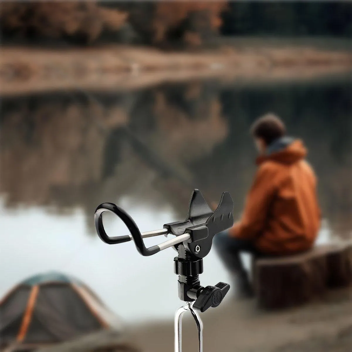 Fishing Rod Bracket Setter Pole Stand Hook Holder Rack Tip-Up Ground Fishing Rod