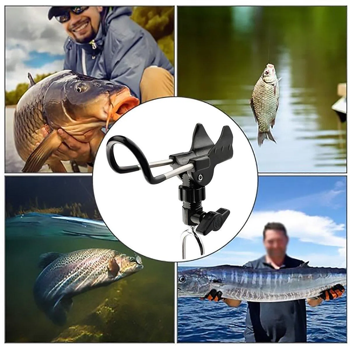 Fishing Rod Bracket Setter Pole Stand Hook Holder Rack Tip-Up Ground Fishing Rod