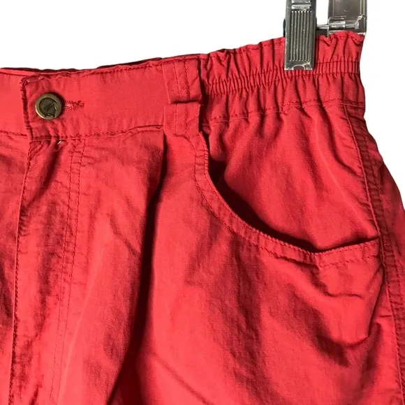 Fjallraven Women's Coral Orange Walking Hiking Bermuda Shorts Cargo Casual