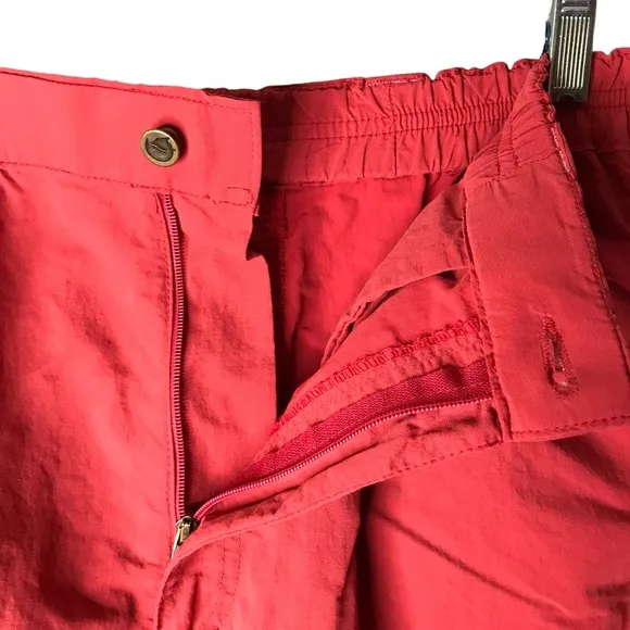 Fjallraven Women's Coral Orange Walking Hiking Bermuda Shorts Cargo Casual