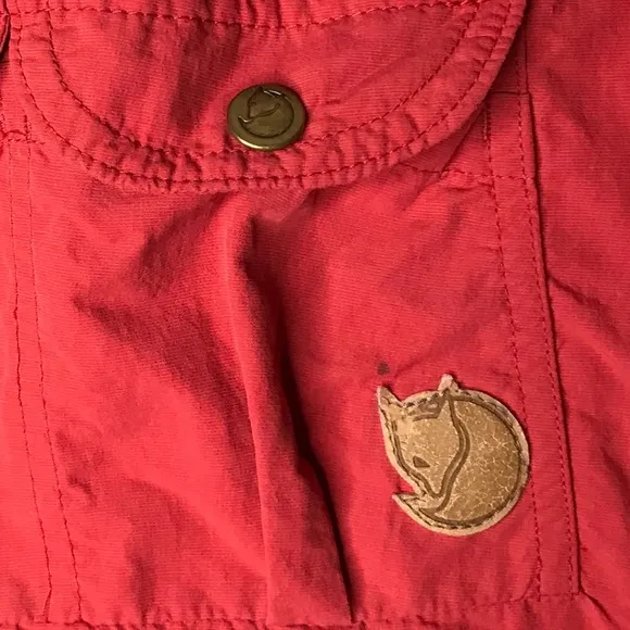 Fjallraven Women's Coral Orange Walking Hiking Bermuda Shorts Cargo Casual