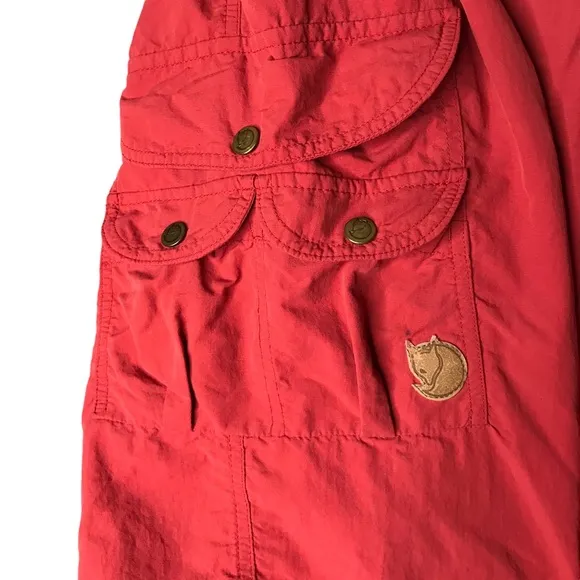 Fjallraven Women's Coral Orange Walking Hiking Bermuda Shorts Cargo Casual