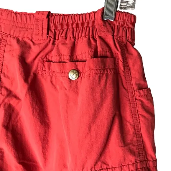 Fjallraven Women's Coral Orange Walking Hiking Bermuda Shorts Cargo Casual