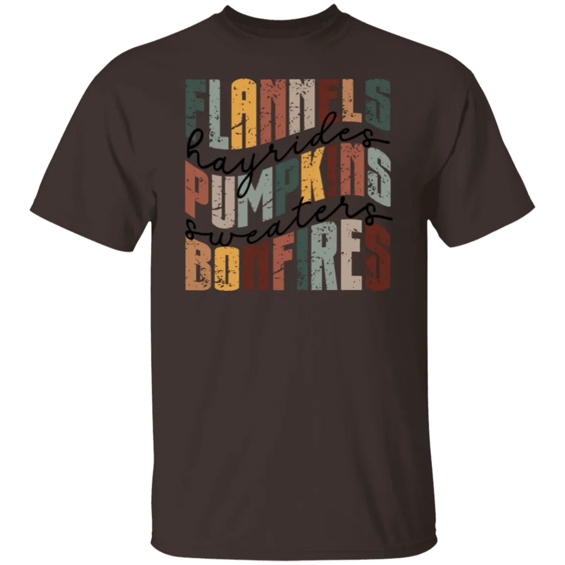 Flannels, Hayrides, and Bonfires Gildan T-Shirt – Embrace the Autumn Spirit!