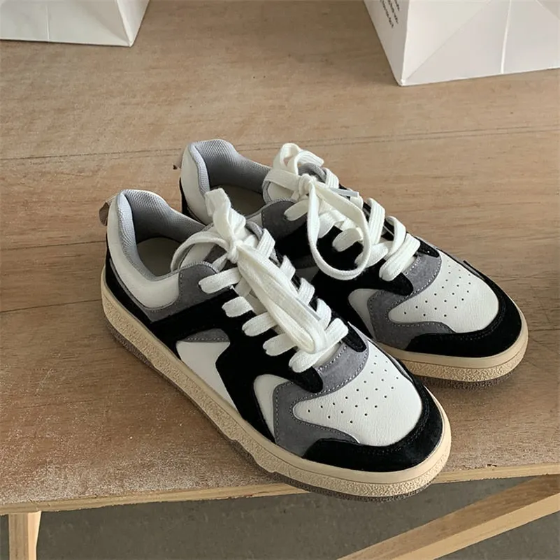 Flats Sneakers Women Shoes Natural Genuine Leather Flat