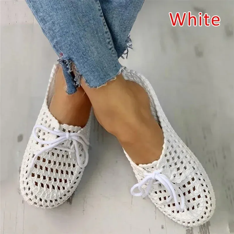 Flip-flops Summer Shoes Women Sandals Fashion Hollow Out Breathable Beach Shoes Lace-up Ladies Slippers Sandals