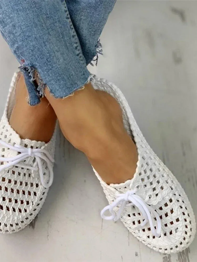 Flip-flops Summer Shoes Women Sandals Fashion Hollow Out Breathable Beach Shoes Lace-up Ladies Slippers Sandals
