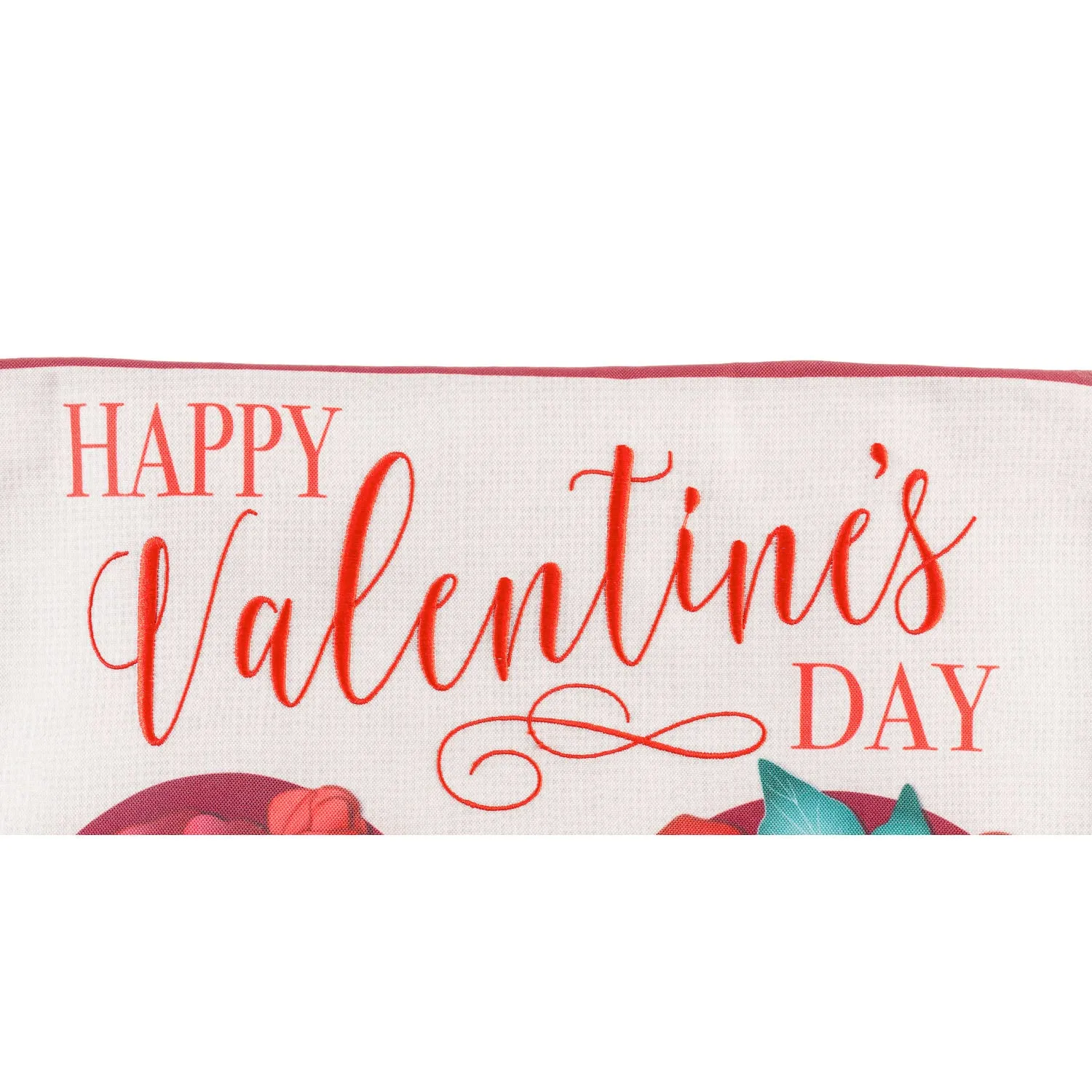 Floral Ombre Heart House Linen Flag,13l8957bl