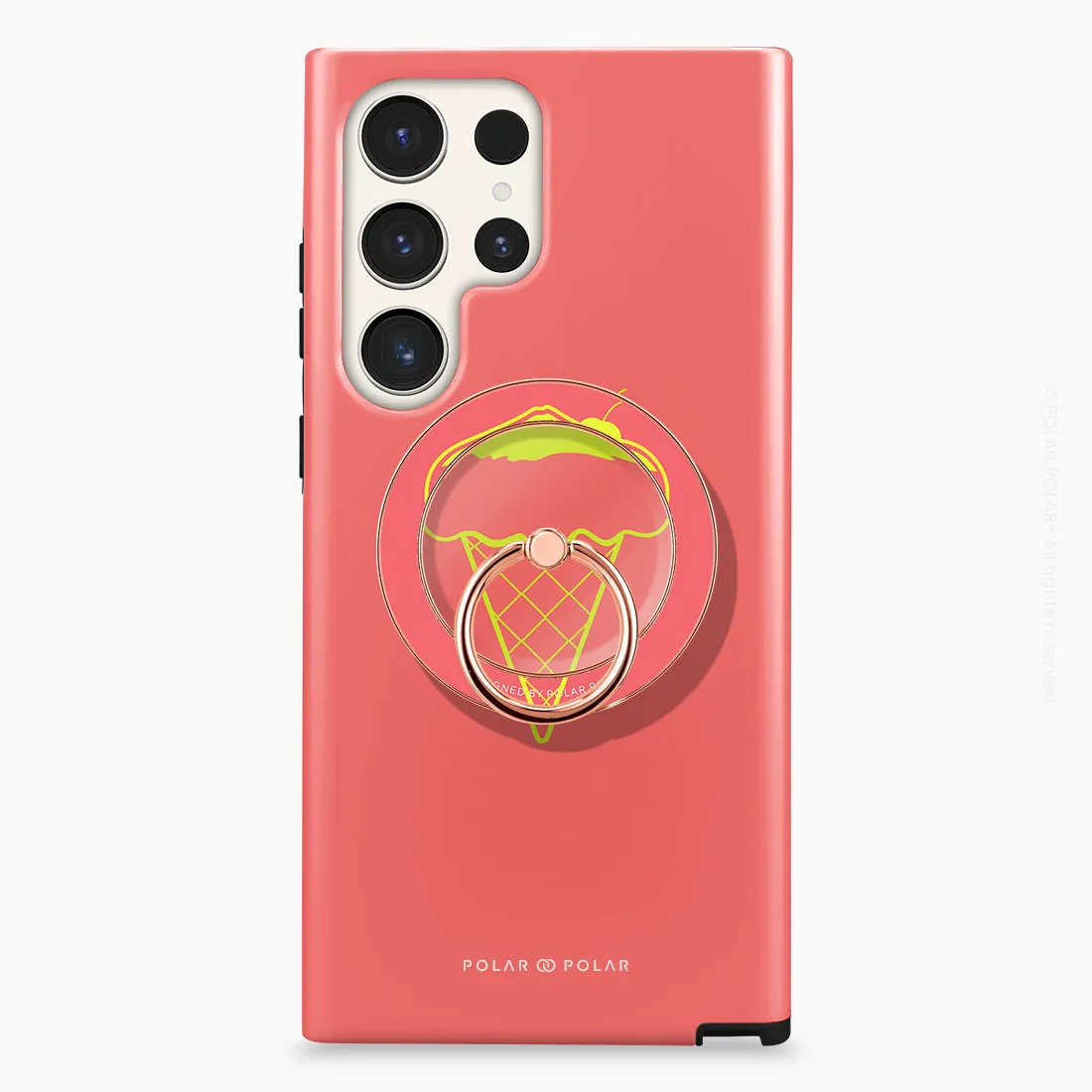 Fujisan Coral Ice Cream - Rose Gold MagSafe Phone Grip and Ring Holder Stand