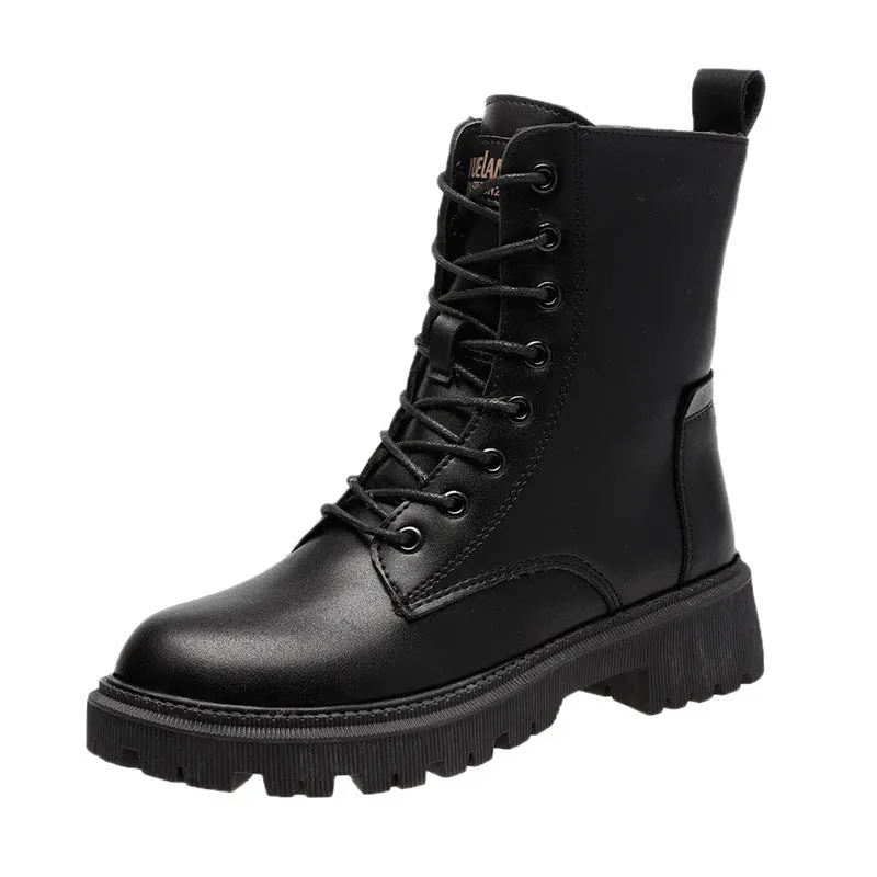Furr lined combat style boot