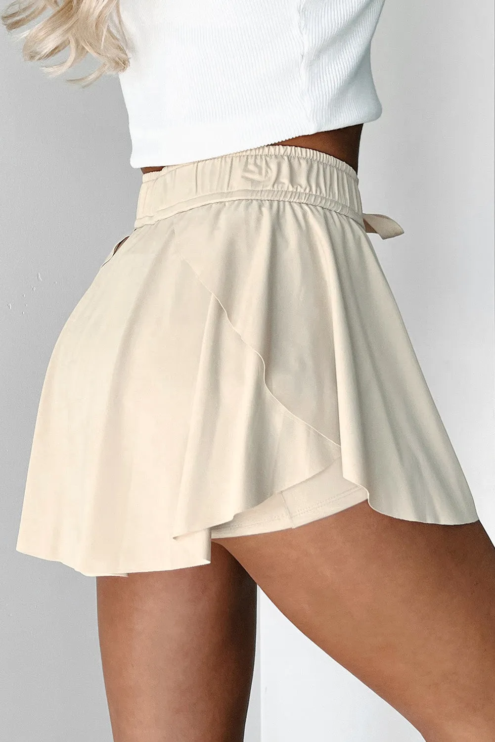 Game, Set, Style: High Waist Drawstring Tennis Skorts