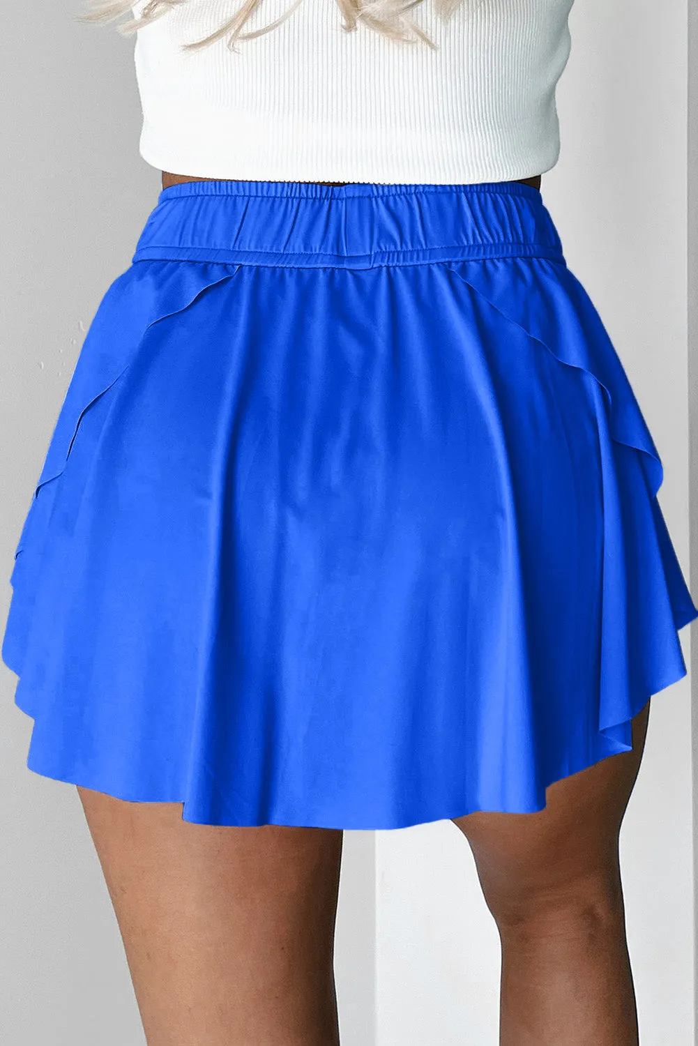 Game, Set, Style: High Waist Drawstring Tennis Skorts
