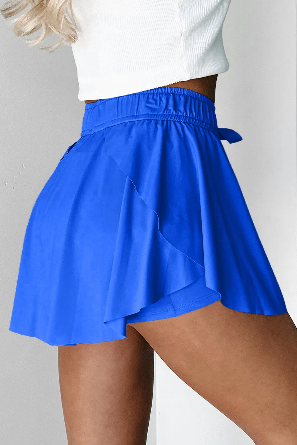 Game, Set, Style: High Waist Drawstring Tennis Skorts