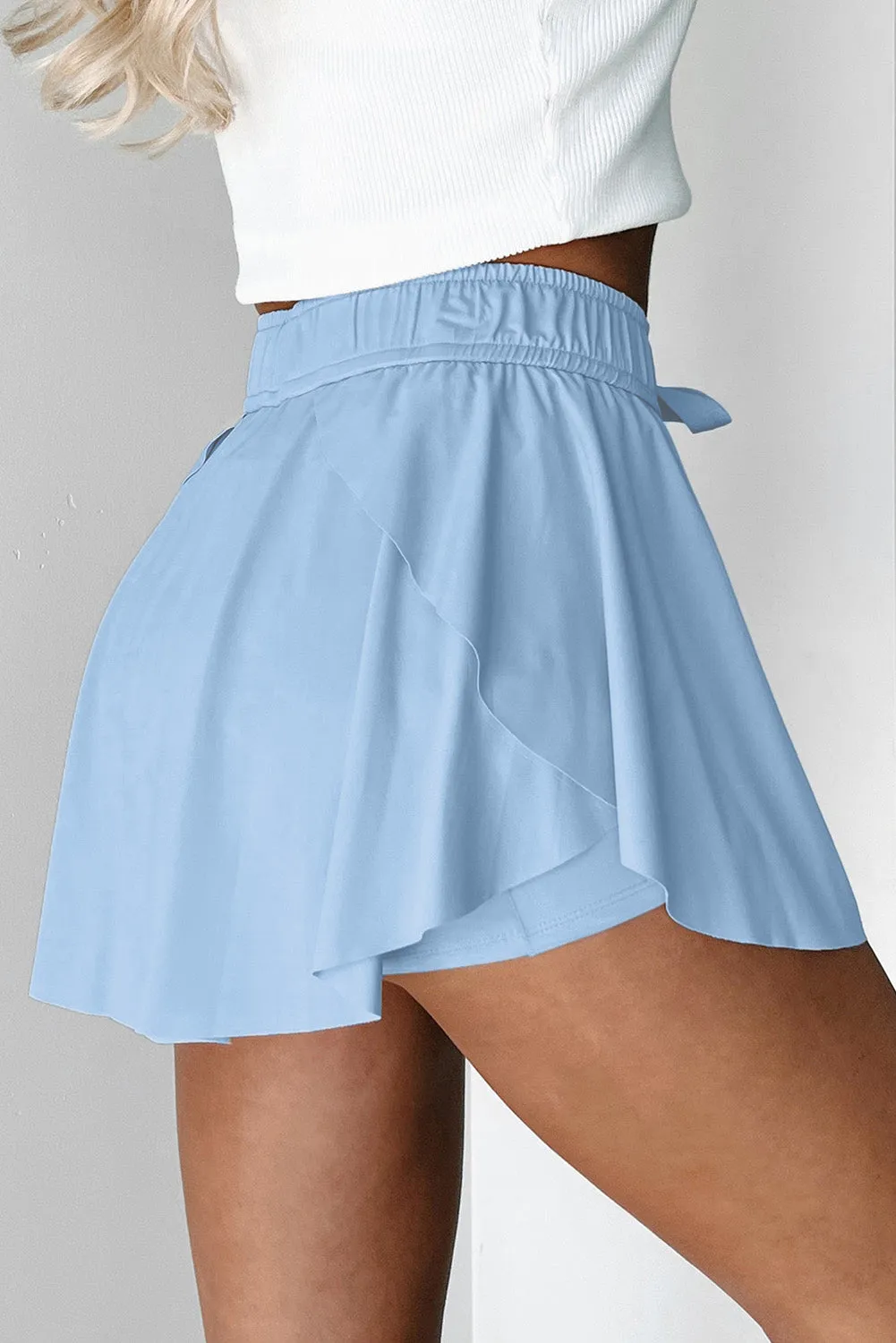 Game, Set, Style: High Waist Drawstring Tennis Skorts