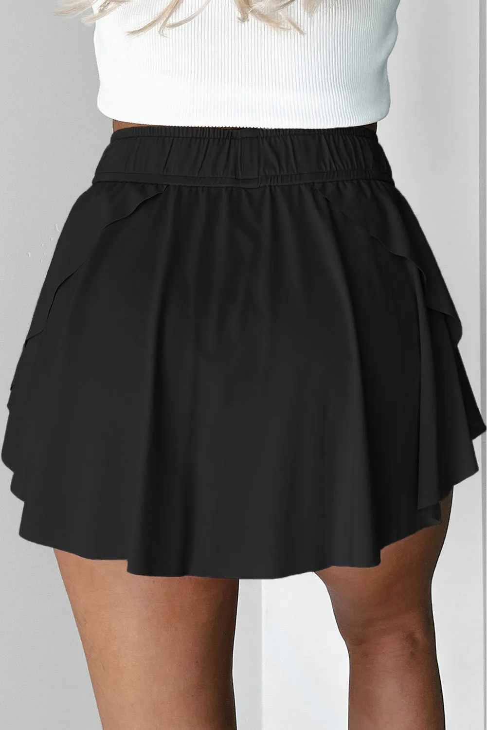 Game, Set, Style: High Waist Drawstring Tennis Skorts
