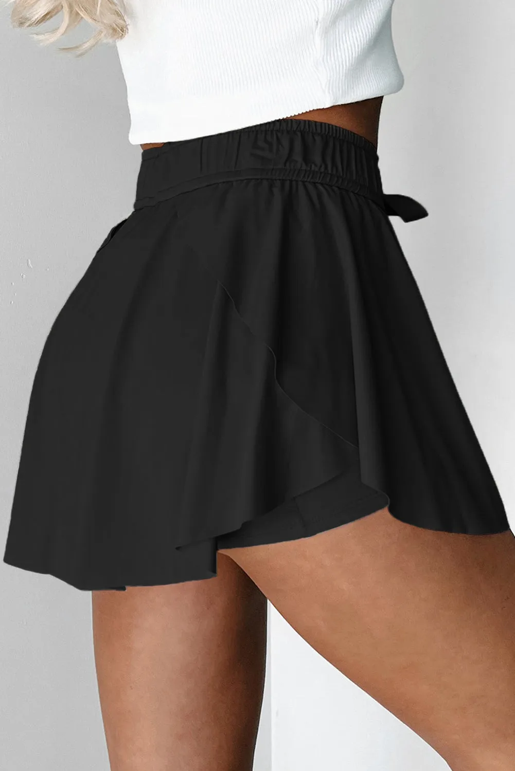 Game, Set, Style: High Waist Drawstring Tennis Skorts