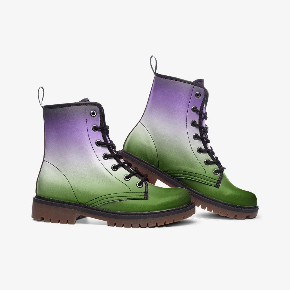 Genderqueer Queer LGBTQ  Vegan Leather Unisex Boots