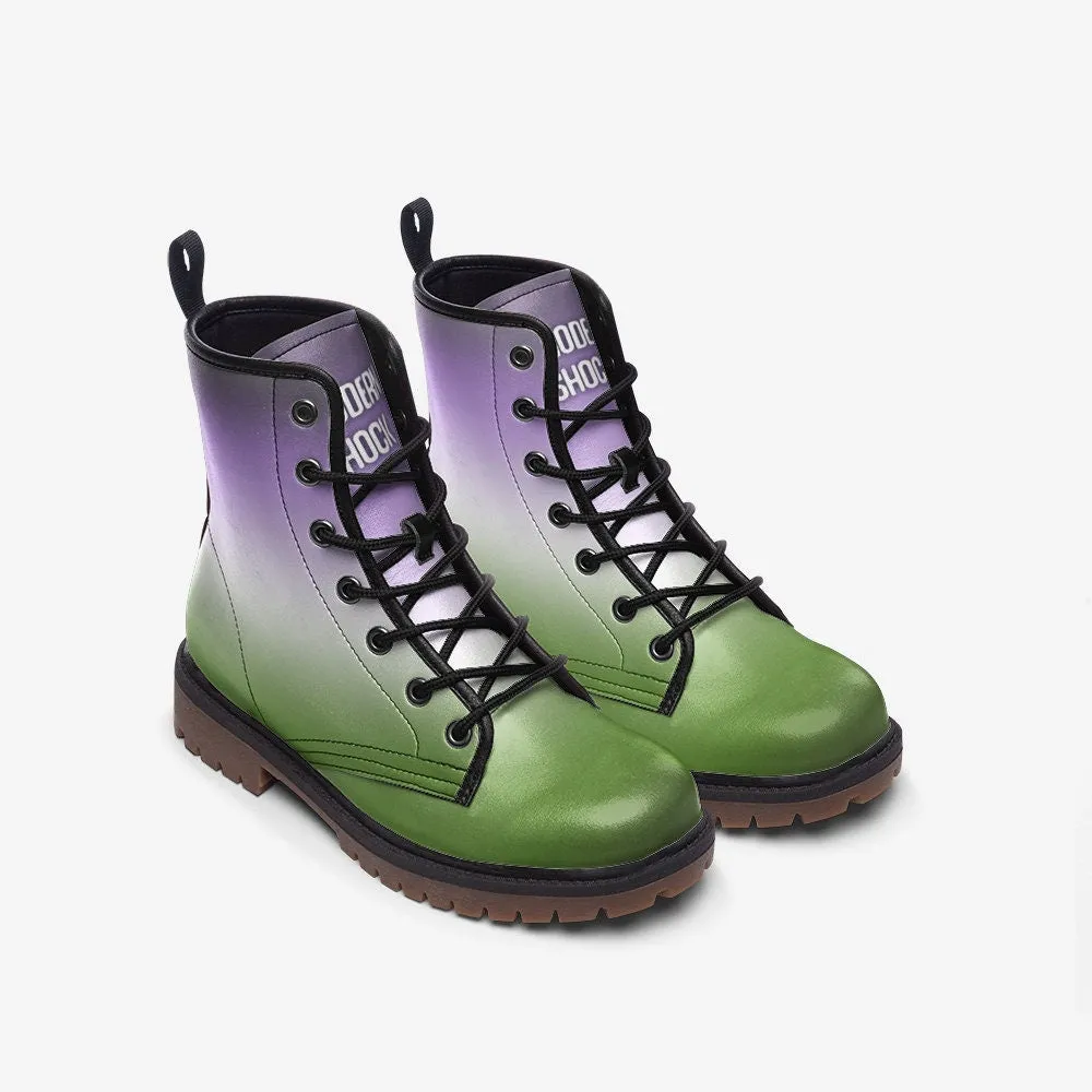 Genderqueer Queer LGBTQ  Vegan Leather Unisex Boots