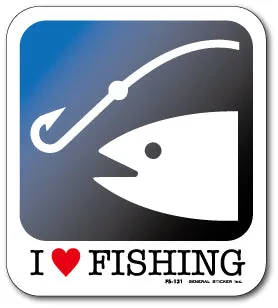 General Fishing Stickers - I love fishing