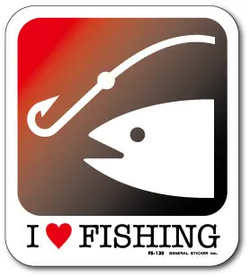 General Fishing Stickers - I love fishing