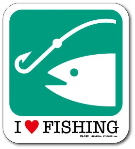General Fishing Stickers - I love fishing