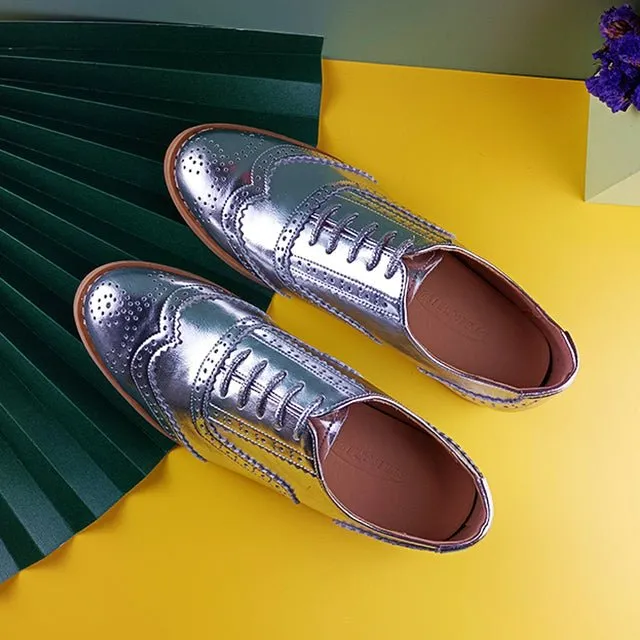 Genuine Leather Oxford Shoes Loafers For Women