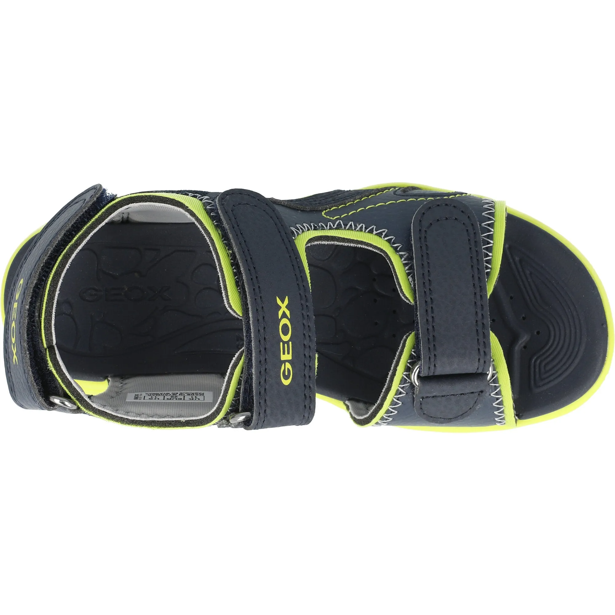 Geox Vaniett Navy Lime Boys Sandals