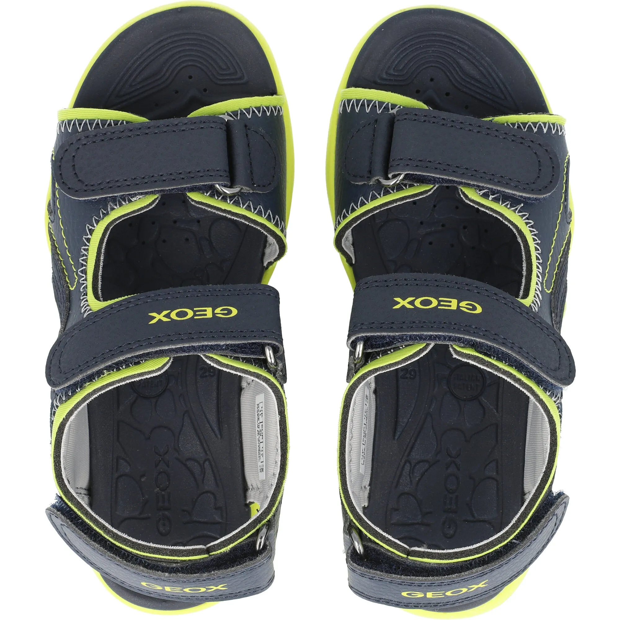 Geox Vaniett Navy Lime Boys Sandals
