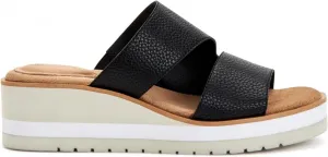 Giani Bernini Womens Ryerr Slide Slip On Wedge Sandals 10011735500 Black 5.5M