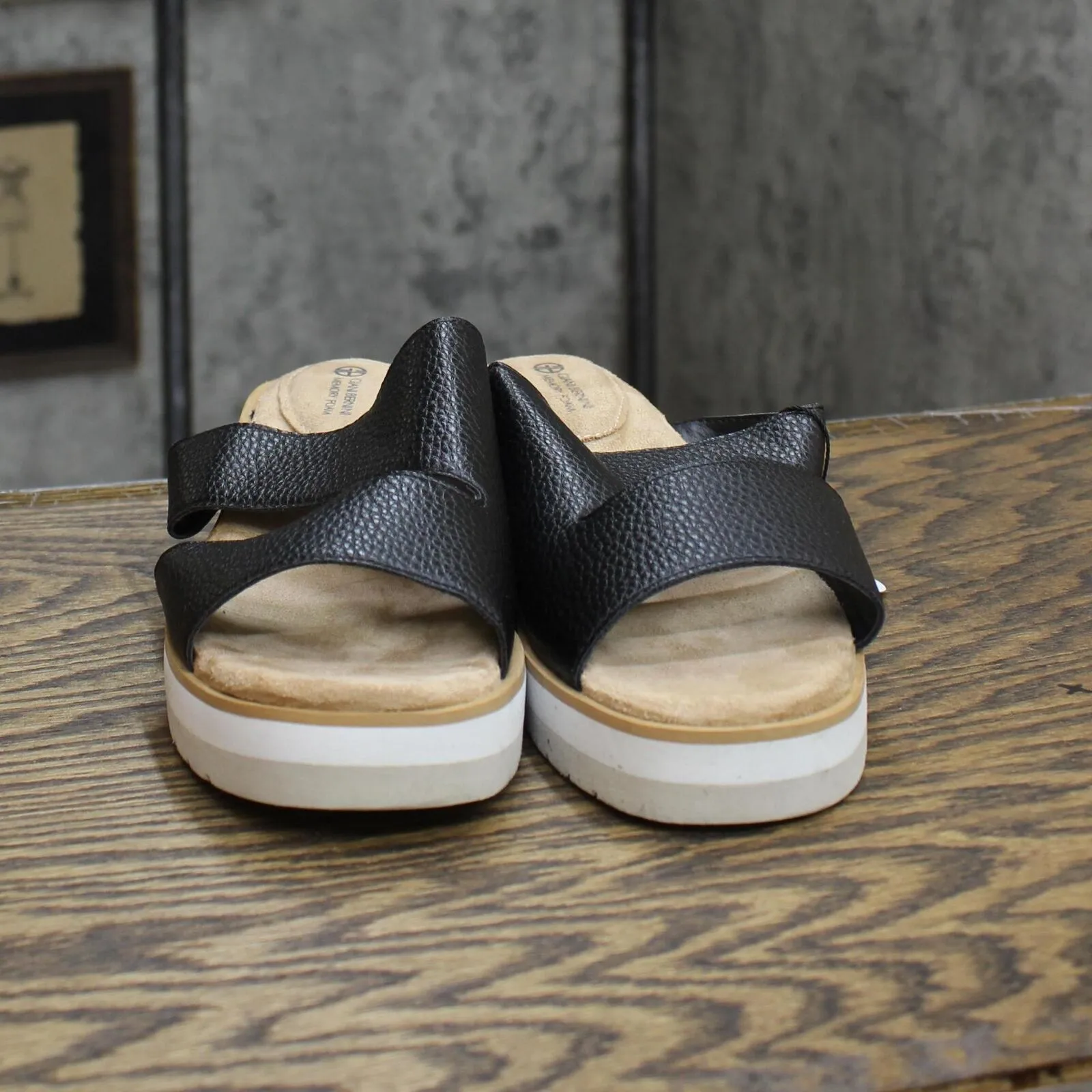 Giani Bernini Womens Ryerr Slide Slip On Wedge Sandals 10011735500 Black 5.5M