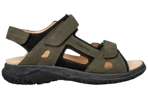 'Giovanni' men's sandal with removable insole - green