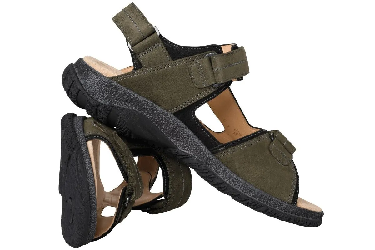 'Giovanni' men's sandal with removable insole - green