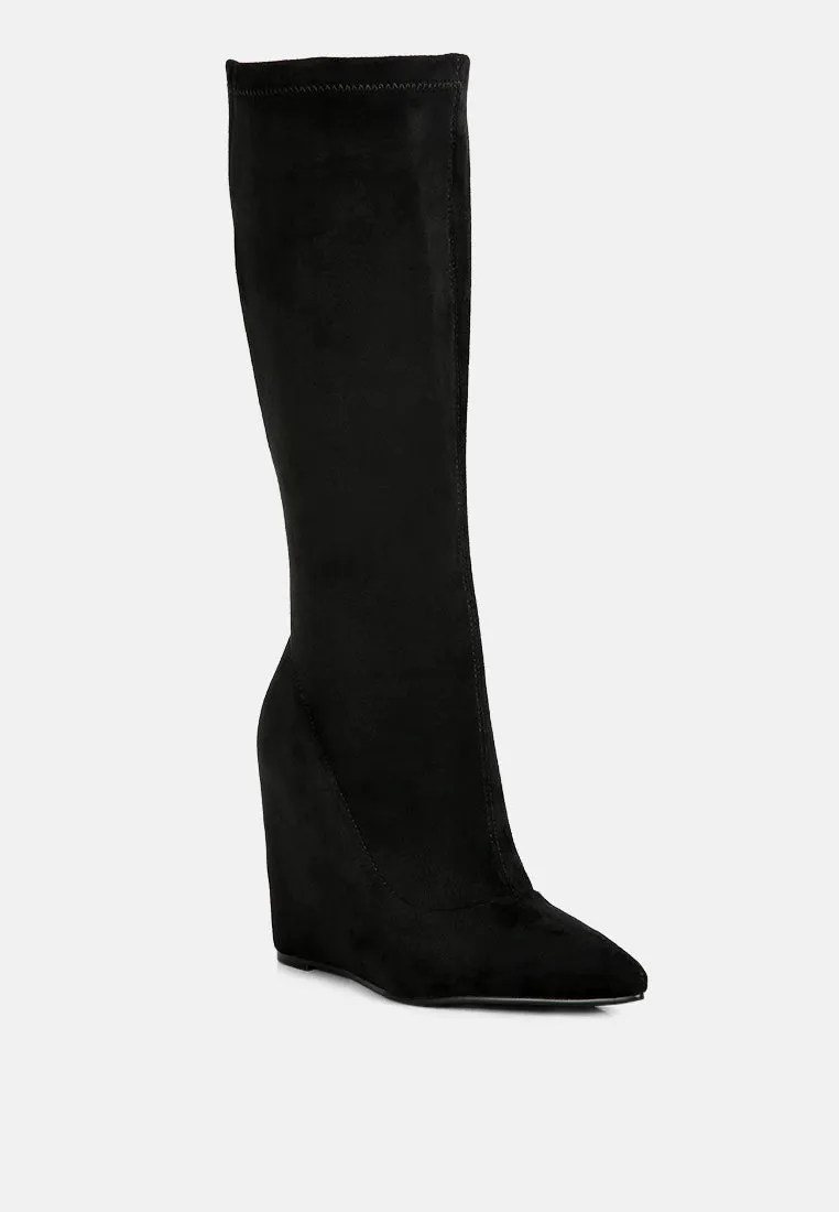 Gladol Wedge Heel Calf Boots By Ruw