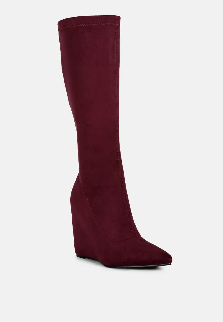 Gladol Wedge Heel Calf Boots By Ruw
