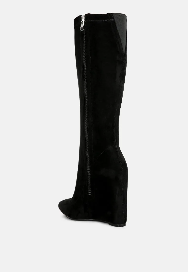 Gladol Wedge Heel Calf Boots By Ruw