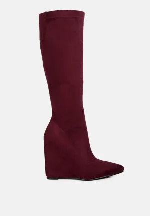 Gladol Wedge Heel Calf Boots By Ruw