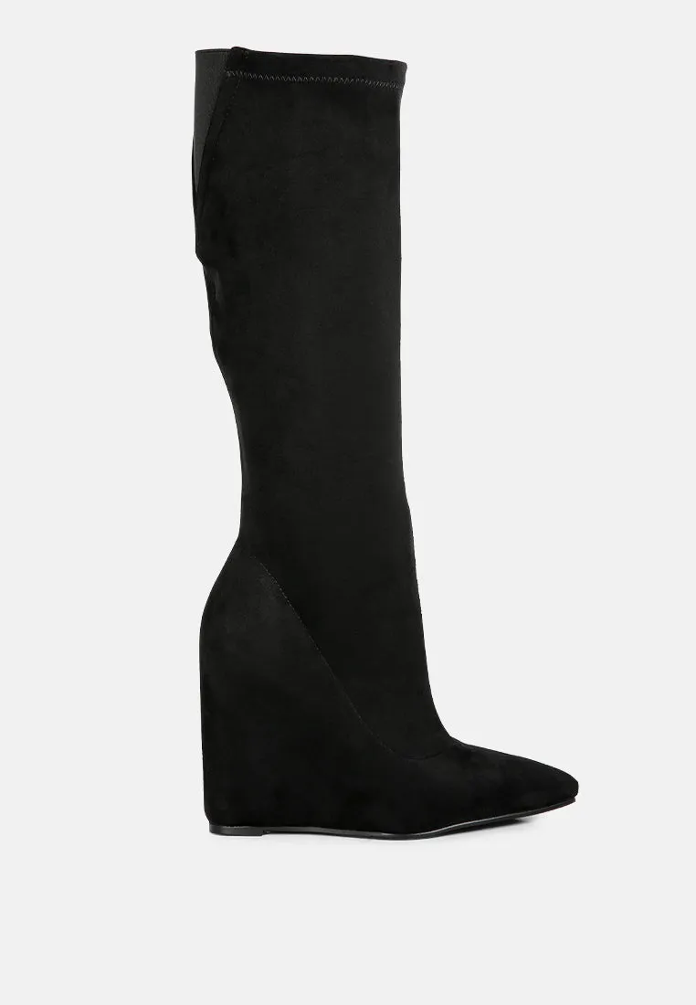 Gladol Wedge Heel Calf Boots By Ruw