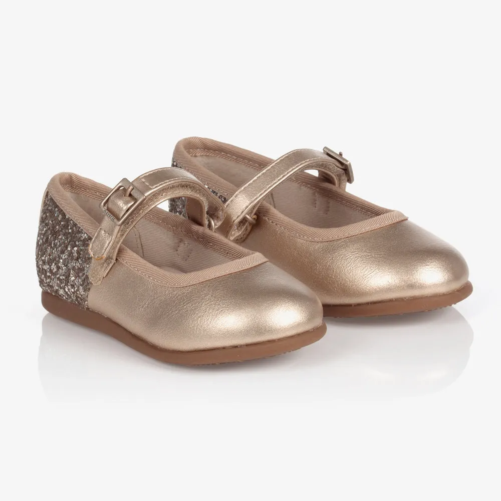 Gold Glitter Shoes