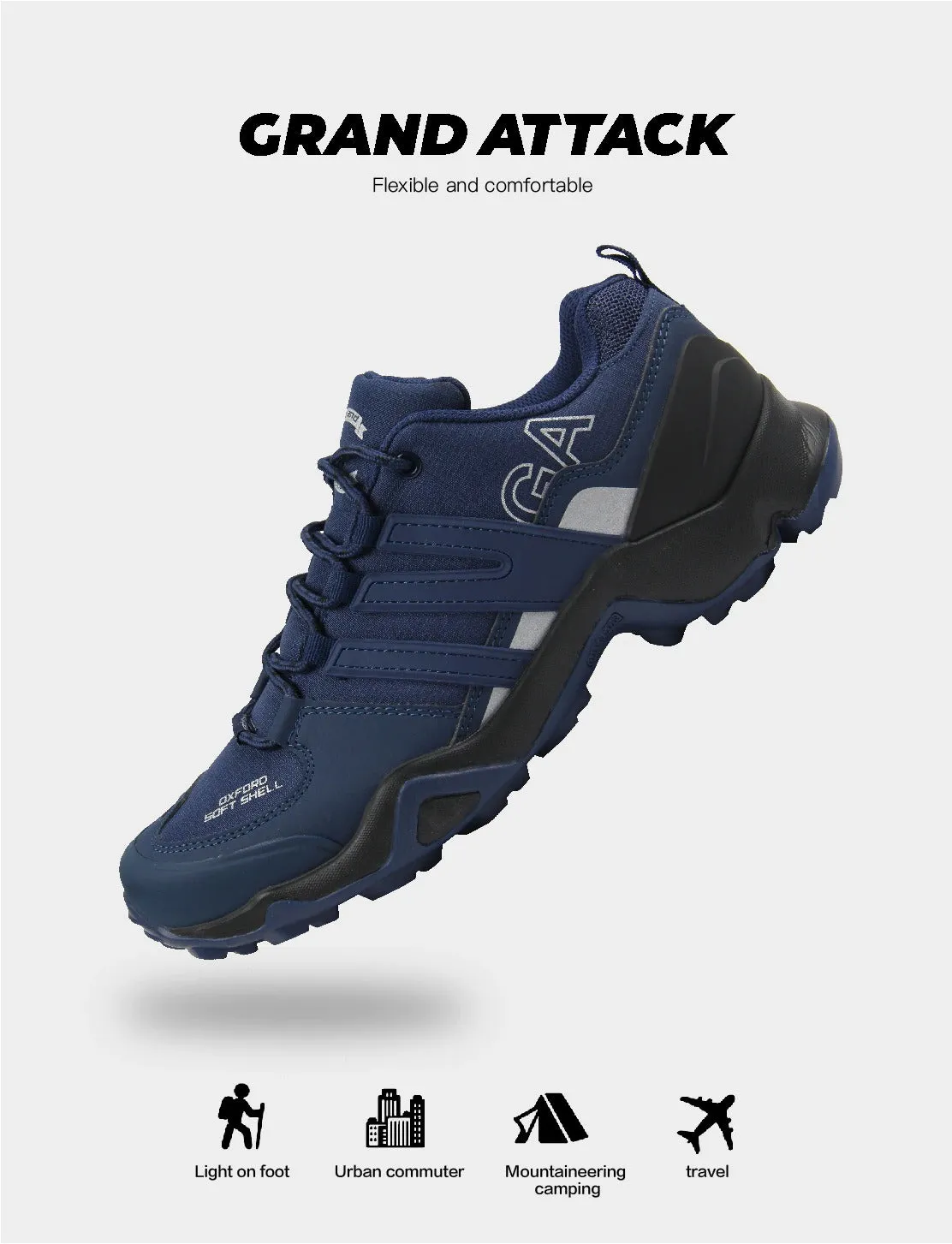 Grand Attack Walking Hiking Trekking Backpacking Shoes Trainers
