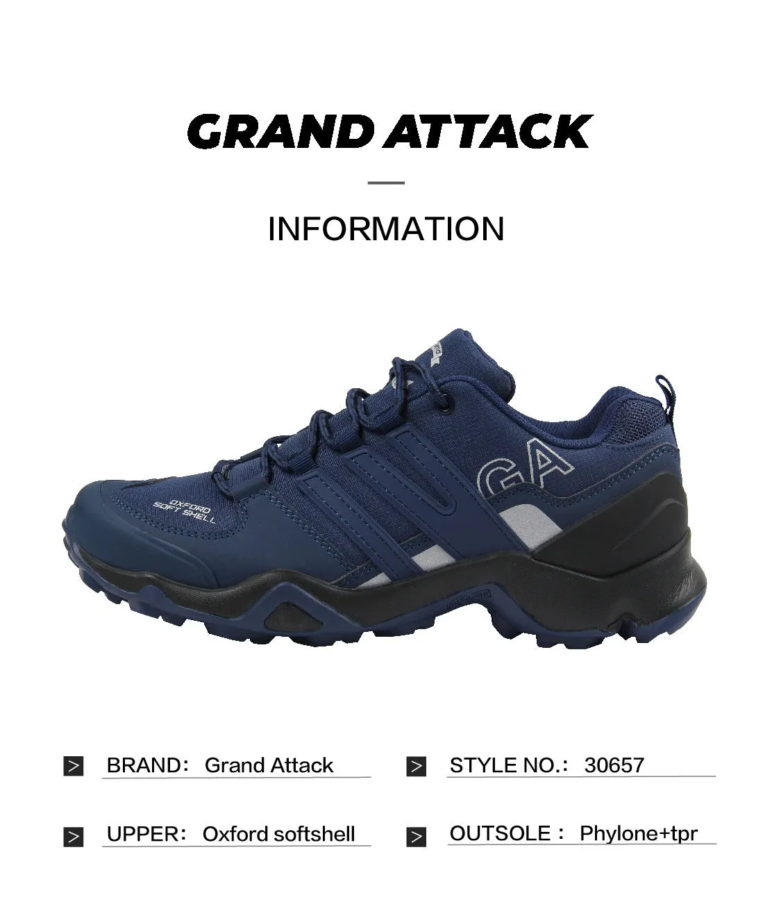 Grand Attack Walking Hiking Trekking Backpacking Shoes Trainers
