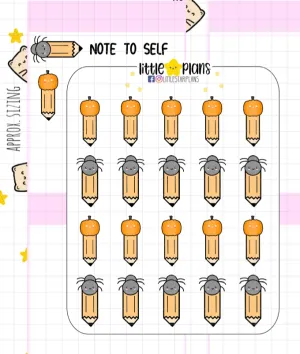 Halloween Functional Doodle Stickers, Fall Stickers, Autumn Stickers, Calendar Stickers, Planner Stickers, Small Stickers, Seasonal Sticker, Labels