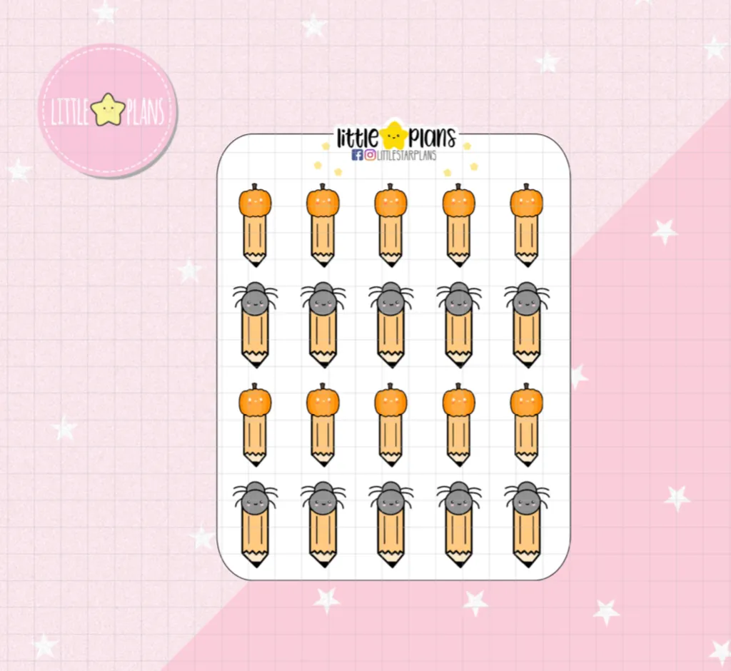 Halloween Functional Doodle Stickers, Fall Stickers, Autumn Stickers, Calendar Stickers, Planner Stickers, Small Stickers, Seasonal Sticker, Labels